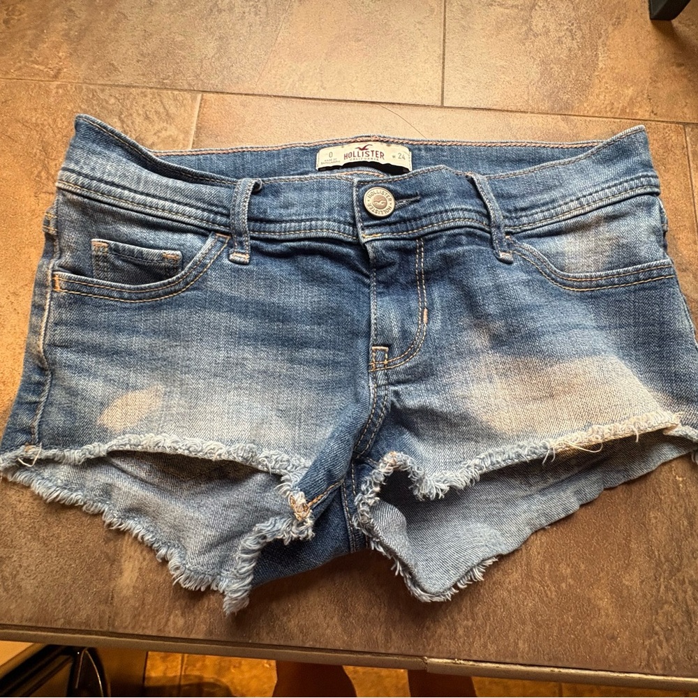 Hollister Women's Faded Blue Jean Shorts